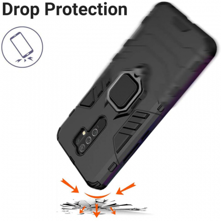Husa Xiaomi Redmi 9, Techsuit Shield Ring, Negru [7]