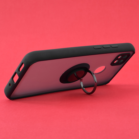 Husa Xiaomi Redmi 9C cu inel suport stand magnetic, Negru [1]