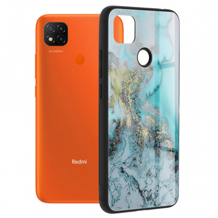 Xiaomi Redmi 9C - Husa Xiaomi Redmi 9C, Glaze Series, Blue Ocean