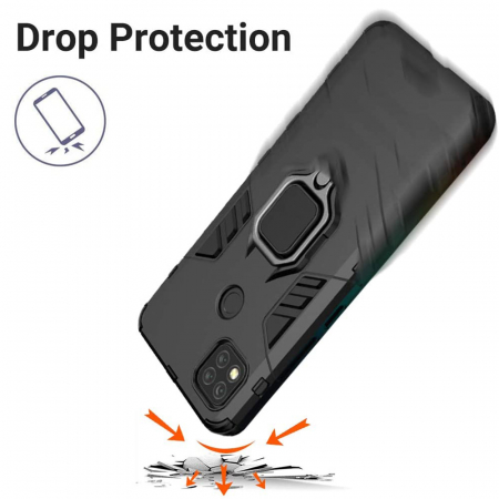 Husa Xiaomi Redmi 9C, Techsuit Shield Ring, Negru [8]