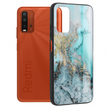 Xiaomi Redmi 9T - Husa Xiaomi Redmi 9T, Glaze Series, Blue Ocean