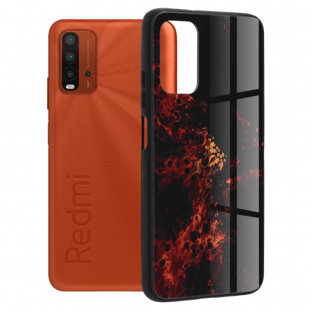Xiaomi Redmi 9T - Husa Xiaomi Redmi 9T, Glaze Series, Red Nebula