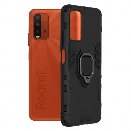 Xiaomi Redmi 9T - Husa Xiaomi Redmi 9T, Techsuit Shield Ring, Negru