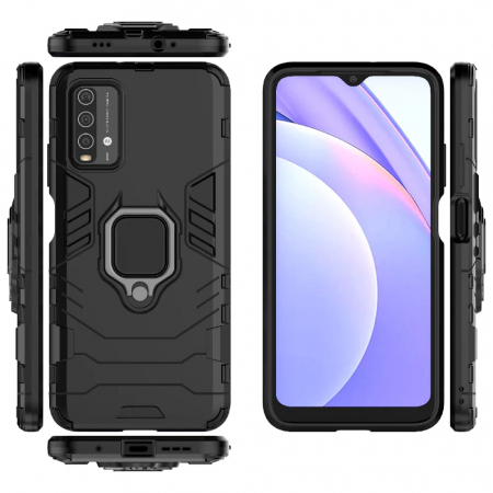 Husa Xiaomi Redmi 9T, Techsuit Shield Ring, Negru [7]