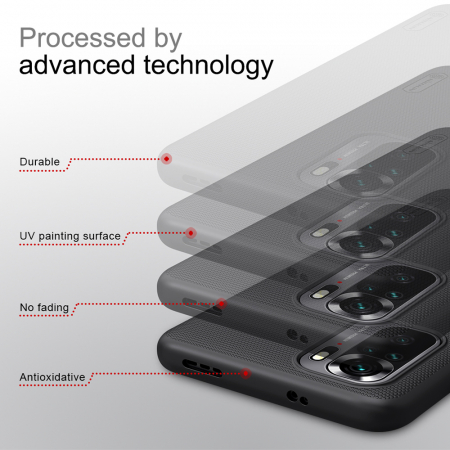 Husa Xiaomi Redmi Note 10 / 10S, Nillkin Super Frosted Shield, Negru [2]