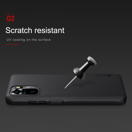 Husa Xiaomi Redmi Note 10 / 10S, Nillkin Super Frosted Shield, Negru [4]