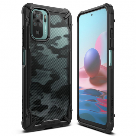 Xiaomi Redmi Note 10 / 10S - Husa Xiaomi Redmi Note 10 / 10S, Ringke Fusion X, Camo Black