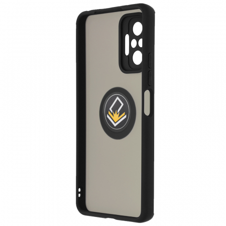 Husa Xiaomi Redmi Note 10 Pro cu inel suport stand magnetic, Negru [2]