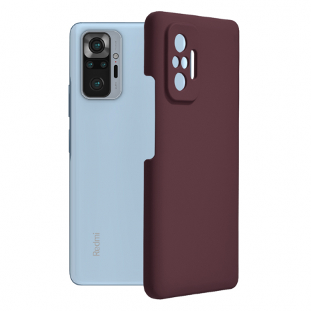 Xiaomi Redmi Note 10 Pro - Husa Xiaomi Redmi Note 10 Pro, Soft Edge Silicone, Plum Violet