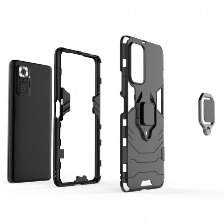 Husa Xiaomi Redmi Note 10 Pro, Techsuit Shield Ring, Negru [6]