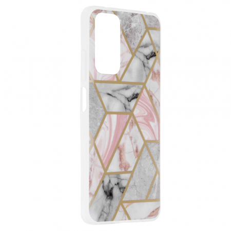 Husa Xiaomi Redmi Note 11 / 11S, Techsuit Marble Series, Pink Hex [1]