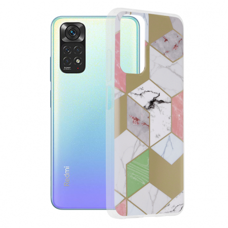 Xiaomi Redmi Note 11 / 11S - Husa Xiaomi Redmi Note 11 / 11S, Techsuit Marble Series, Purple Hex