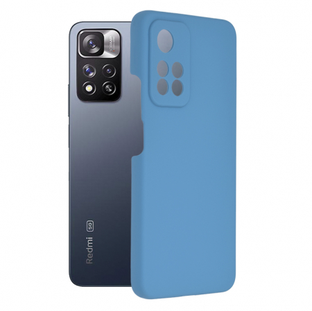 Xiaomi Redmi Note 11 Pro - Husa Xiaomi Redmi Note 11 Pro, Soft Edge Silicone, Denim Blue