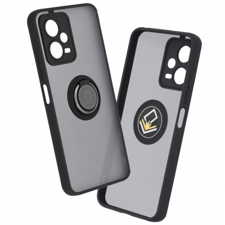 Xiaomi Redmi Note 12 5G - Husa Xiaomi Redmi Note 12 5G cu inel suport stand magnetic, Negru