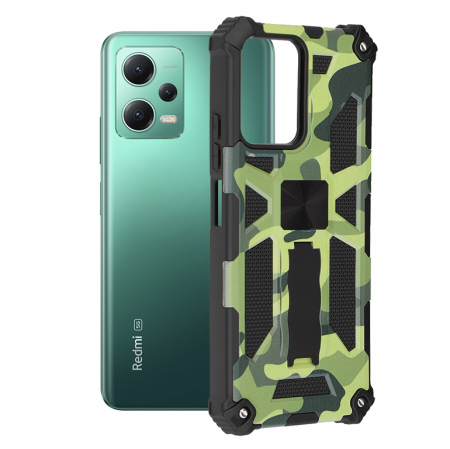 Xiaomi - Husa Xiaomi Redmi Note 12 5G, Techsuit Blazor, Camo Lime