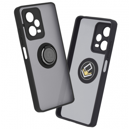 Xiaomi Redmi Note 12 Pro+ - Husa Xiaomi Redmi Note 12 Pro+ cu inel suport stand magnetic, Negru