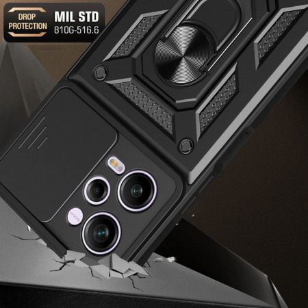 Husa Xiaomi Redmi Note 12 Pro cu protectie camera Techsuit CamShield Series, Negru [2]