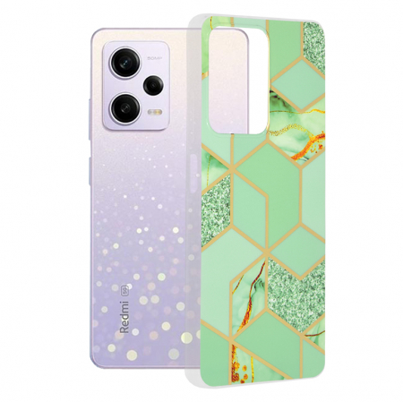 Xiaomi Redmi Note 12 Pro - Husa Xiaomi Redmi Note 12 Pro, Techsuit Marble Series, Green Hex