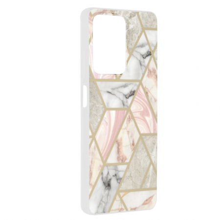 Husa Xiaomi Redmi Note 12 Pro, Techsuit Marble Series, Pink Hex [1]