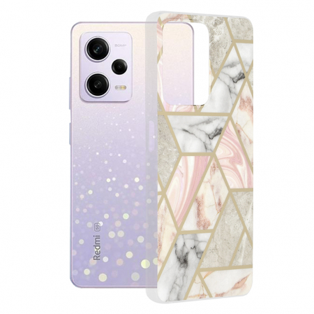 Xiaomi Redmi Note 12 Pro - Husa Xiaomi Redmi Note 12 Pro, Techsuit Marble Series, Pink Hex