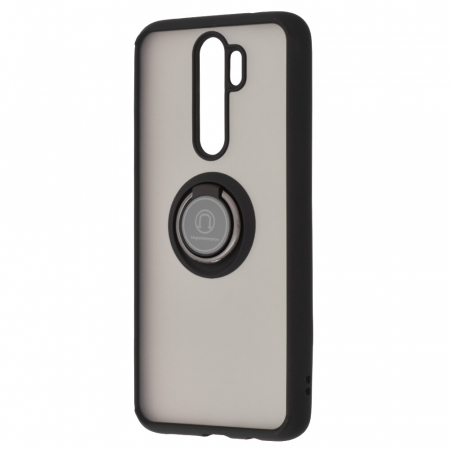 Husa Xiaomi Redmi Note 8 Pro cu inel suport stand magnetic, Negru [2]