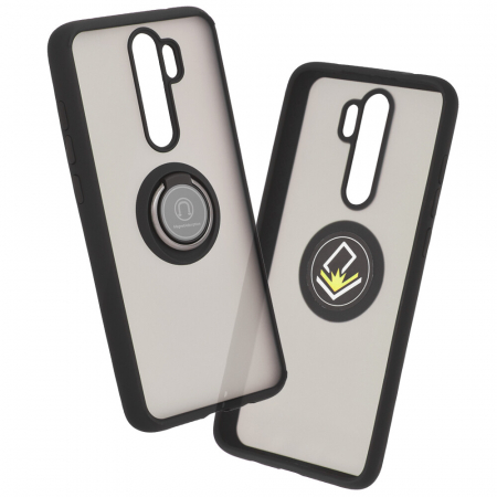 Xiaomi Redmi Note 8 Pro - Husa Xiaomi Redmi Note 8 Pro cu inel suport stand magnetic, Negru