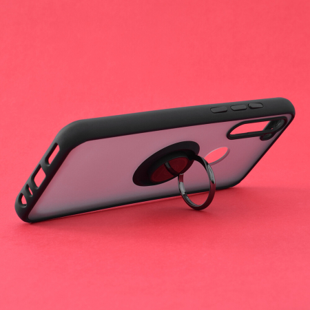 Husa Xiaomi Redmi Note 8T cu inel suport stand magnetic, Negru [1]