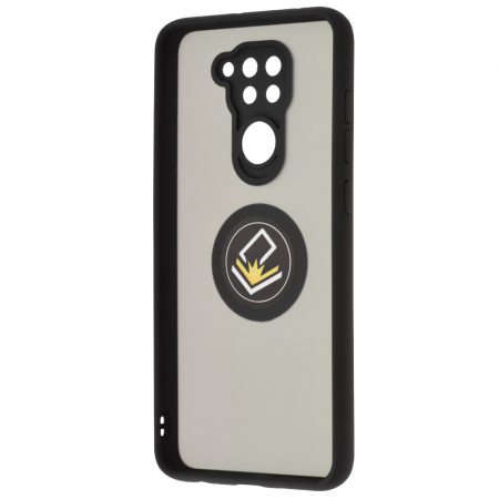 Husa Xiaomi Redmi Note 9 cu inel suport stand magnetic, Negru [3]