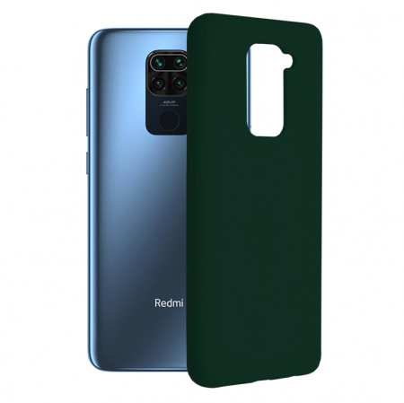 Xiaomi Redmi Note 9 - Husa Xiaomi Redmi Note 9, Soft Edge Silicone, Dark Green