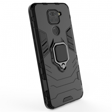 Husa Xiaomi Redmi Note 9, Techsuit Shield Ring, Negru [5]
