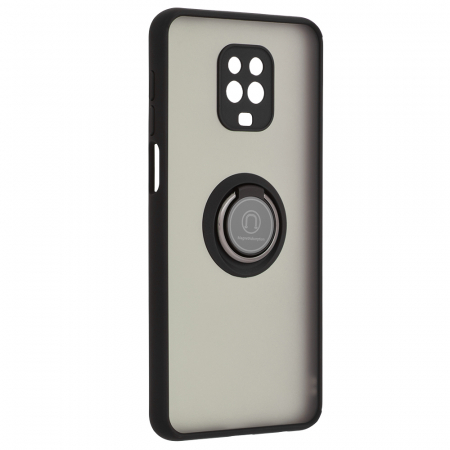 Husa Xiaomi Redmi Note 9S / Note 9 Pro cu inel suport stand magnetic, Negru [4]