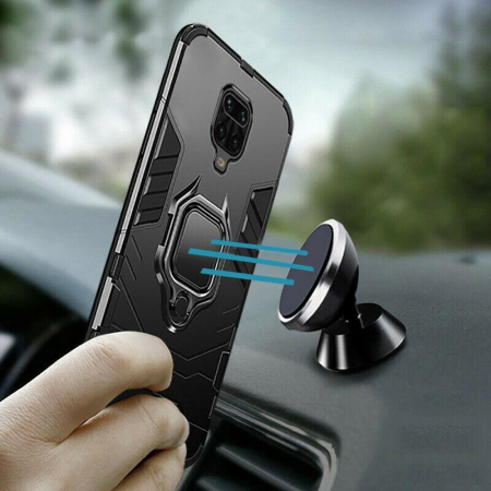 Husa Xiaomi Redmi Note 9S / Note 9 Pro, Techsuit Shield Ring, Negru [9]