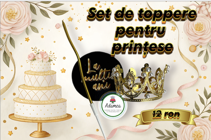 Set coronita, la multi ani si lumanare