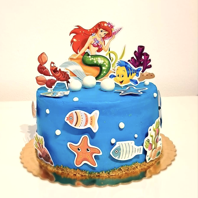 Suita de toppere tort cu ariel sirena marii [9]