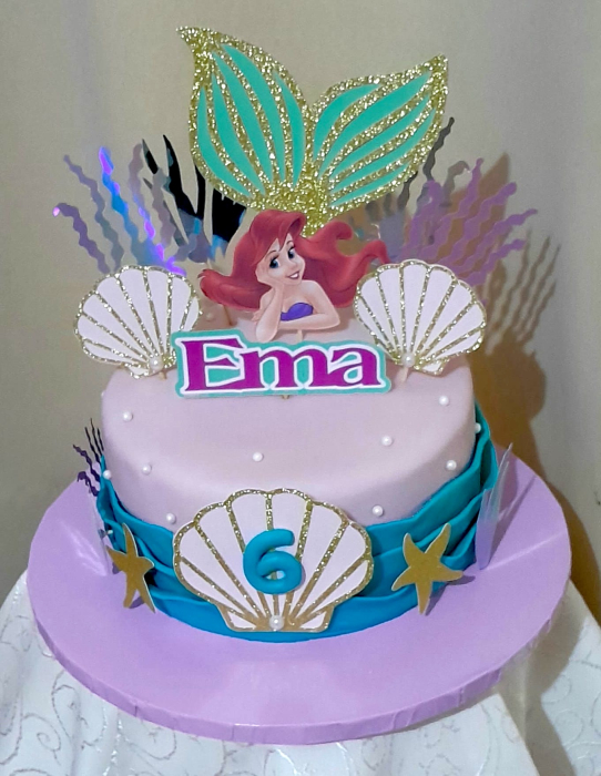 Toppere tort cu Ariel sirena [7]