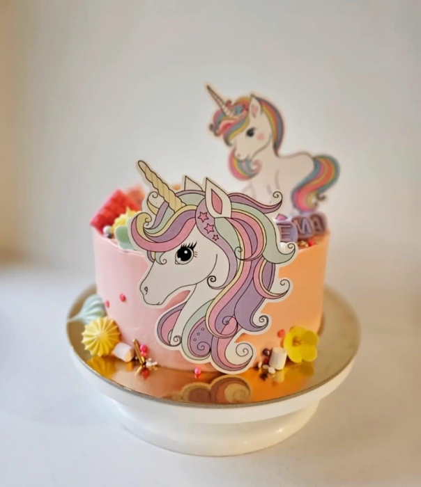 Topper Adamea cu unicorn din carton [9]