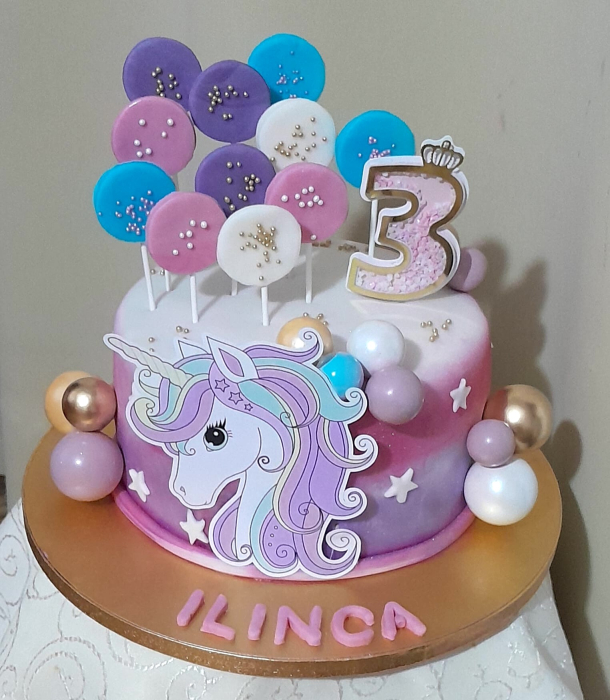 Topper Adamea cu unicorn din carton [13]