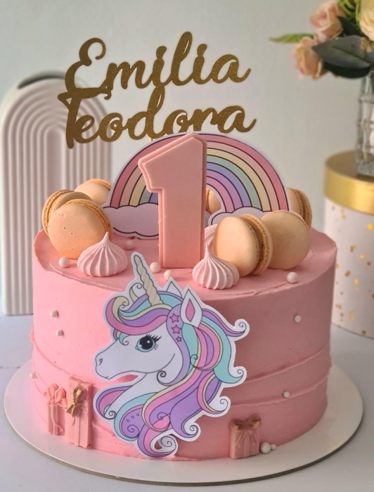 Topper Adamea cu unicorn din carton [7]