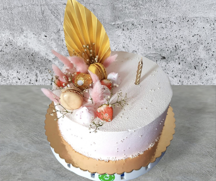 evantai frunza de palmier decor de tort auriu [8]