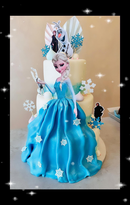 Decor de tort cu frunza de palmier din carton [18]