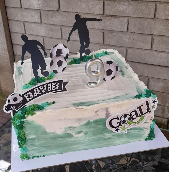 Topper frontal cu silueta de fotbalist [10]