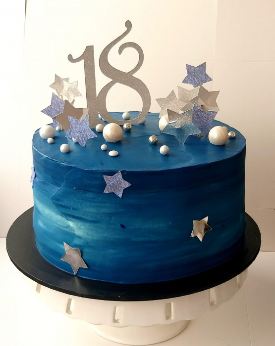 Topper tort majorat argintiu glitter [2]