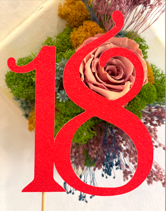 Topper pentru majorat 18 rosu [2]
