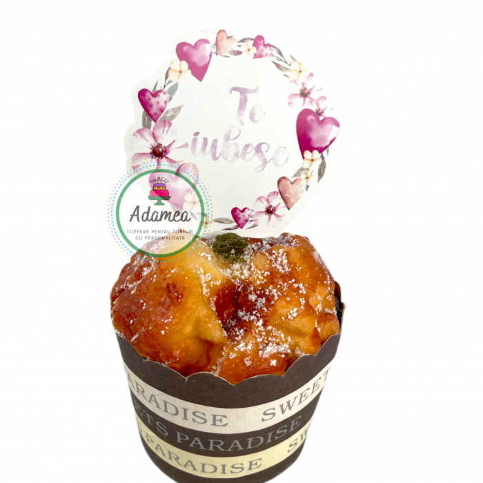 Topper de tort  personalizat cu element special din carton sub forma de  pachet pentru torturi de barbati, femei, flori, fluturi, e=antai, indragostiti, mama, multumesc, la multi ani [14]