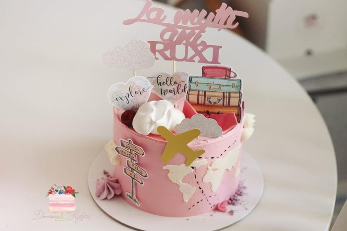 Sablon tort cu harta lumii [9]