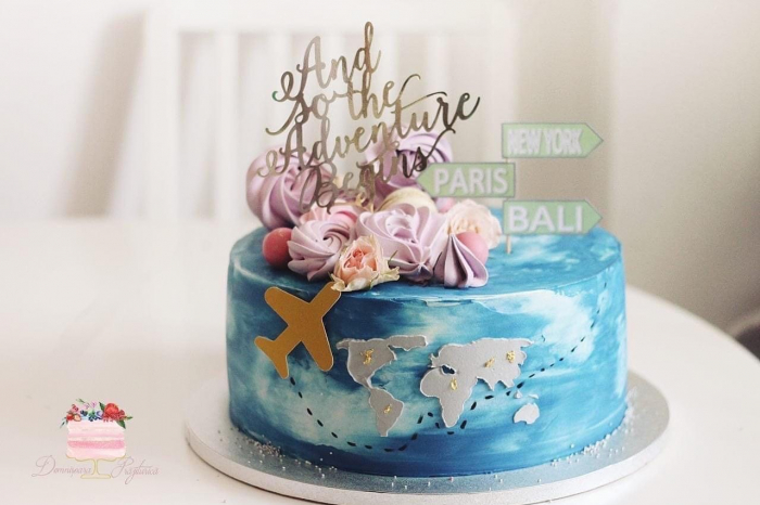 Sablon tort cu harta lumii [2]