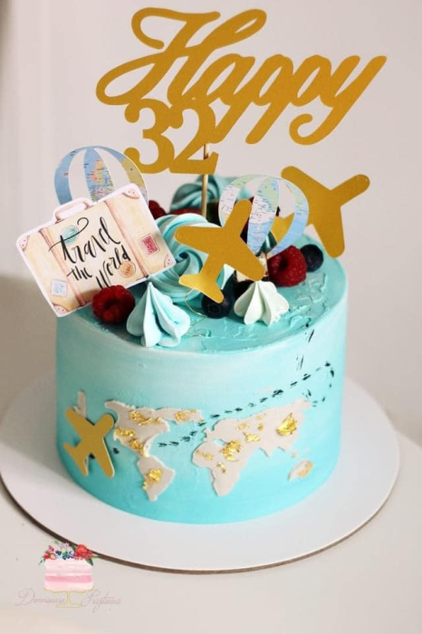 Sablon tort cu harta lumii [11]