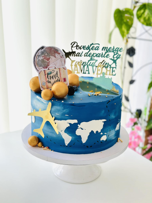 Sablon tort cu harta lumii [7]