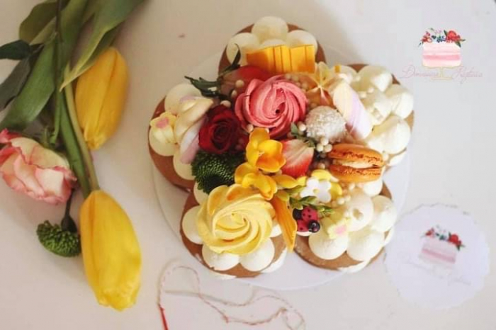 Sablon tort foi de miere floare [3]