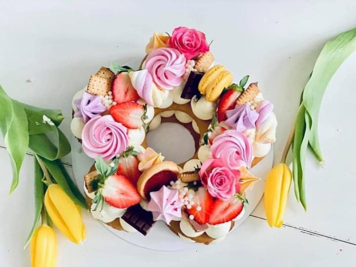 Sablon tort foi de miere floare [5]